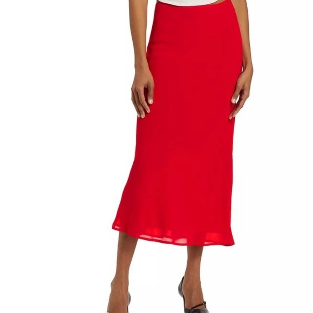 Reformation Women’s Layla Bias-Cut Midi-Skirt‎ size 10